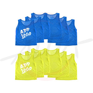 Vente en gros numéroté 100% polyester maille football entraînement sport gilet bavoirs pinnies pour adultes et enfants - Product Image 1