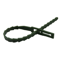 Attache réglable en plastique vert de 17 cm pour pots de fleurs et jardinières, support d'arbre - Style campagnard, utilisation au sol RAPITECH GT002