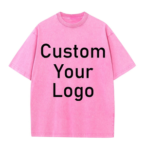 Acid Wash Camisetas de gran tamaño 230G Algodón Personalizado Su diseño de logotipo Hombres Mujeres Vintage Manga corta Streetwear Hombres Camiseta Tops - Product Image 5