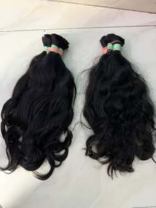 Lots de cheveux humains indiens en gros, non traités, fournisseur de cheveux vierges bruts, cuticules alignées, style vague naturelle - Product Image 4