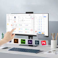 Ordinateur de bureau tout-en-un I3/i5/i7/i9 23,8 pouces avec écran tactile FHD, lecteur DVD, Windows 11 Pro, stockage SSD+HDD pour le bureau et les étudiants