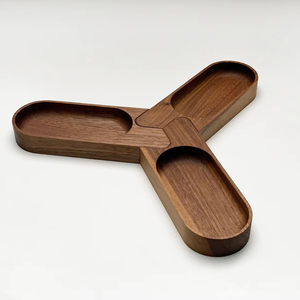 Plateau de service en bois de cendre/acacia de service raisonnable/assiette de nourriture en bois de vente chaude du meilleur fournisseur en Inde 2025 - Product Image 1