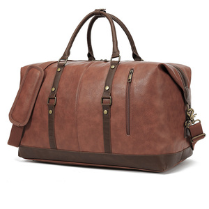 Top Quality Low Price Pu Leather <b>Men</b> <b>Duffel</b> <b>Bag</b> Portable Waterproof Travel <b>Bag</b> - Product Image 2