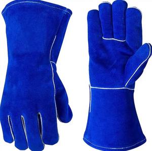 ถุงมือเชื่อมแบบแยกวัวกันความร้อนสูงทนทานต่อการเกิดไฟไหม้ถุงมือหนังสองชั้นเพื่อความปลอดภัยสูงเอ็กซ์แอลเกรดอาหารป้องกันแขน - Product Image 4