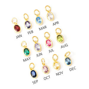 ชุดเครื่องประดับอัญมณีทำมือจี้คริสตัลทรงรีชุบด้วยสีโรสโกลด์สำหรับทำสร้อยคอทำด้วยมือเสน่ห์เล็กๆและสร้อยข้อมือ - Product Image 5