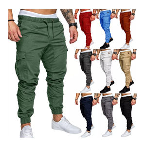 Pantalones Cargo para Hombre, Cintura Alta, 100% Algodón, Transpirables, Ecológicos, Antiarrugas, Casuales, Ropa Urbana para Adultos, Precio de Venta - Product Image 1