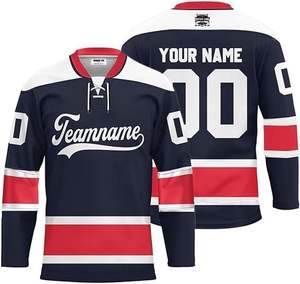 Camisetas de Hockey sobre Hielo Personalizadas de Alta Calidad, Transpirables, de Secado Rápido, Sublimación Completa, Hechas a Medida, Unisex para Adultos - Product Image 6