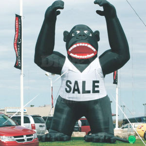 Modèle de chimpanzé publicitaire de haute qualité énorme King Kong gonflable <span class=keywords><strong>orang</strong></span>-outan géant Anime personnage animaux gonflables - Product Image 2
