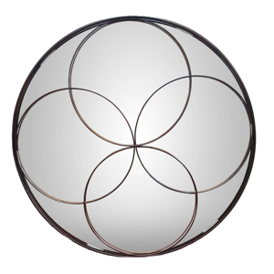 Miroir de courtoisie mural en fer rond moderne Décoration de Noël pour mariage avec Twin Design Nouveau miroir rond - Product Image 6