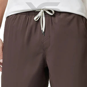 Pantalones cortos blancos sólidos deportivos de algodón para hombre transpirables personalizados de verano informales a precio de venta al por mayor con cordón - Product Image 2
