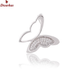 Joyería Fina de Lujo, Plata de Ley 925, Circonita Blanca, Collar con Colgante en Forma de Mariposa, Fabricación, Precio al por Mayor - Product Image 1