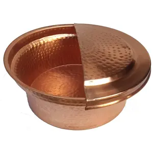 Stylish Design Pedicure Bowls Metal Copper Pedicure Bowls With Customizable Half Cover Massage Bowls for sale