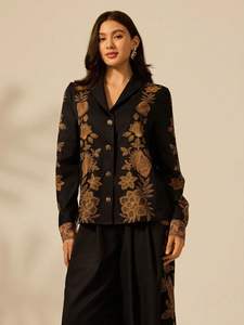 Bohemian Lover Classic Vintage Free Suzani Jacket Llamativo Multicolor Bordado Tailandés Trim Tejido Algodón para Otoño Invierno - Product Image 5