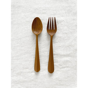 Newell vente en gros élégant Eco couverts en bois cuillère et fourchette ensemble pour la fête écologique couteau fourchette cuillère pour la maison hôtel Caffe salle à manger - Product Image 1