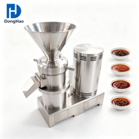 Machine à beurre de cacahuètes à petite échelle en acier inoxydable, moulin colloïdal de qualité alimentaire pour le broyage de pâte de sésame et de sauce chili