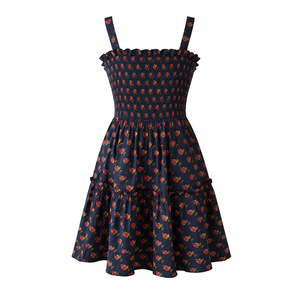 เดรสผ้าทอลายดอกไม้ ระบายอากาศได้ดี แต่งระบายชายกระโปรง สายเดี่ยว เอวยางยืด ยาวแบบแม็กซี่ ซับในบางเบา เหมาะสำหรับใส่ในวันหยุด ไซส์ XS-XL - Product Image 2