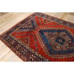 Grand tapis turc de 6,6 x 9,7 pieds, tapis vintage à imprimé animal rouge - Product Image 4