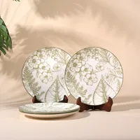 Assiette de service en porcelaine artistique, moderne et luxueuse, 7,5 pouces, de haute qualité, durable, écologique, passe au lave-vaisselle et au micro-ondes