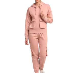 Survêtement décontracté à capuche pour femme grande taille, personnalisé, vente en gros OEM, pour entraînement sportif, jogging, coupe régulière, anti-plis - Product Image 1