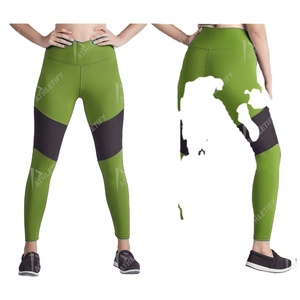 Leggings de yoga taille élastique à haute compression soutien taille moyenne récupération musculaire du contour du corps pour l'exercice d'entraînement - Product Image 1