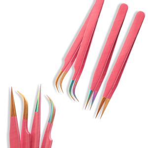 Pinzas de extensión de pestañas de acero inoxidable japonesas con etiqueta privada hecha a mano de calidad personalizada Premium más vendida - Product Image 1