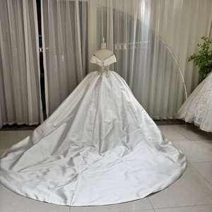 ชุดแต่งงานหรูห<span class=keywords><strong>ร</strong></span>า Jancember OY035 ผ้าซาตินประดับลู<span class=keywords><strong>ก</strong></span>ปัด ชุดเจ้าสาวแบบเปิดไหล่ท<span class=keywords><strong>ร</strong></span>งบอล<span class=keywords><strong>ก</strong></span>าวน์ ชุดแต่งงานแบบราชวงศ์สำหรับพิธีในโบสถ์ - Product Image 2