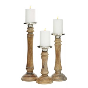 Decoración de Mesa para el hogar y la boda, la última decoración para el hogar, hoteles, pilar de vela de madera decorativo para portavelas adecuado - Product Image 1