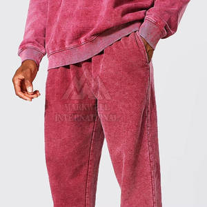 Pantalones Deportivos de Color Sólido Lavados al Ácido Hechos en Pakistán, Pantalones Deportivos Casuales Cómodos de Alta Calidad para Hombre - Product Image 5