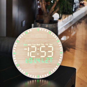 Horloge de table intelligente avec calendrier, veilleuse, affichage de la température et de l'humidité intérieures - Product Image 1