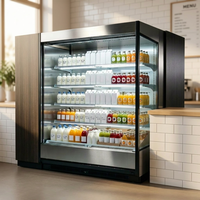 Vitrine Réfrigérée Commerciale Ouverte, Réfrigérateur Multidecks à Front Ouvert, Vitrine Réfrigérée pour Magasin et Supermarché