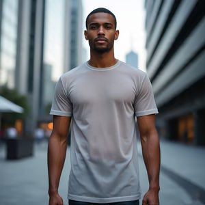 T-shirts en maille transparente pour hommes T-shirts habillés sexy transparents Chemises de nuit à manches longues Col roulé T-shirts en maille transparente pour hommes - Product Image 6