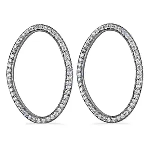 ต่างหูเพชรทรงวงรีสุดหรูสำหรับเครื่องประดับแฟชั่นสตรี - Product Image 2