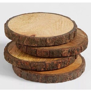 Sous-verres en bois ronds, décoration d'intérieur, tapis en incrustation d'os, coussinets faits à la main, écologiques, luxe, diamètre personnalisé - Product Image 3