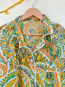 ชุดนอนผ้าฝ้าย100% สไตล์อินเดียสุดหรูพิมพ์ลายดอกไม้หรูหราเหมาะสำหรับใส่เที่ยวกลางคืนสำหรับฤดูใบไม้ร่วงและฤดูหนาว - Product Image 6