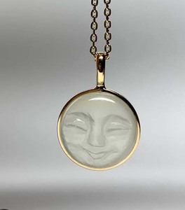 Fabriqué à la main 925 argent forme ronde CZ réglage 10MM gris blanc Agate pierre précieuse pendentif lunette ensemble pour cadeau d'anniversaire pour elle - Product Image 2