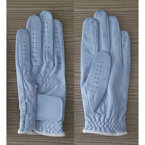 Gants de golf en cuir véritable Cabretta de haute qualité avec logo personnalisé, antidérapants, imperméables, avec sangle de poignet réglable, mode masculine, sport - Product Image 6