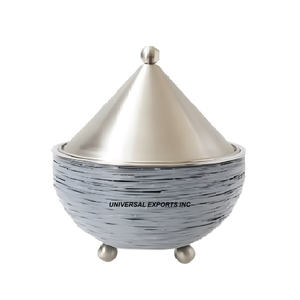 Hotpot de nácar redondo decorativo, última colección, cazuela de mesa, nuevo calentador de alimentos de Metal de lujo de calidad Premium - Product Image 3