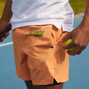 กางเกงขาสั้นรัดรูปสำหรับผู้ชายกางเกงชายหาดเนื้อผ้าผ้าใบระบายอากาศได้ดีแห้งเร็วสำหรับออกกำลังกายในฤดูร้อน - Product Image 5