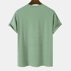 T-shirts pour hommes les plus vendus fabriqués sur mesure avec des quantité minimale de commande bas 100% coton respirant motif solide couleur personnalisable - Product Image 2