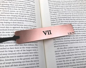 marcapáginas de cobre hecho a mano, marcapáginas personalizado, regalo único de aniversario, regalo para amantes de los libros, regalo romántico para lectores - Product Image 3