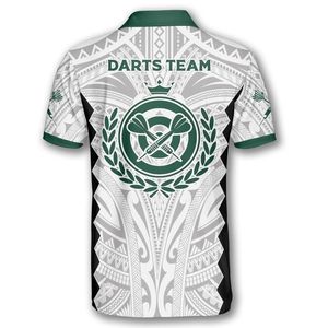 Chemise d'équipe à fléchettes sublimée personnalisée Tissu évacuant l'humidité Conception respirante et durable Logo et nom personnalisés - Product Image 3