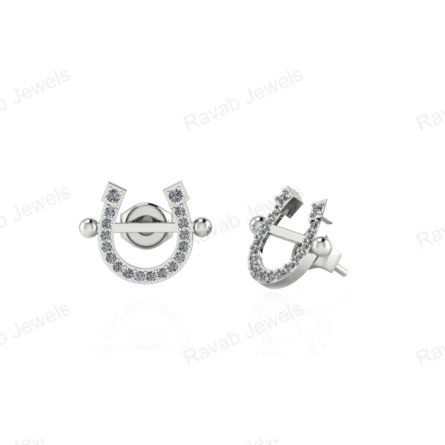 Bonne qualité prix usine Zircon bijoux en forme de U léger plaqué or en argent Sterling 925 femmes fabrication de bijoux personnalisés