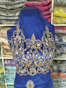 Nueva llegada nigeriano George Wrapper vestido 2,5 yardas blusa de red de seda de moda 2 yardas para ocasiones Top ropa africana - Product Image 4