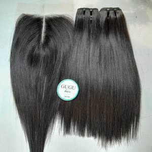 ผมแท้เวียดนาม GUGU HAIR 100% แบบ Remy  พร้อมเชือกผูกผมแบบ Lace Closure  ถักสองชั้น  สีธรรมชาติ  ตรงแบบ Bone Straight  ขนาด 6-40 นิ้ว น้ำหนัก 100 กรัม - Product Image 4