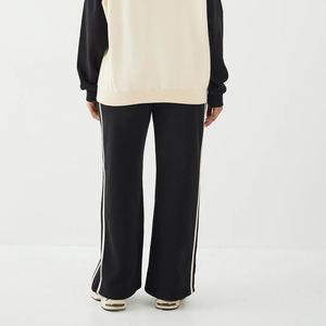 Pantalon de survêtement pour femmes en polyester/coton de haute qualité, coupe droite régulière 300gsm, pantalon long décontracté en dentelle d'hiver, vente en gros - Product Image 6