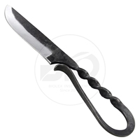 Pisau Viking pisau abad pertengahan baja karbon buatan tangan dengan penutup kulit pisau dapur antik seluruh penjualan OEM dapat disesuaikan