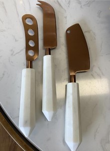 Juego de cuchillos para queso hechos a mano al mejor precio con mango blanco Uso en cocina y restaurante para el hogar - Product Image 3