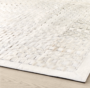 Tapis fait main à la main, tissé à la main, à nœuds, tissage plat, abstrait, moderne, antidérapant, hauteur de poils moyenne, avec dos en latex - Product Image 2