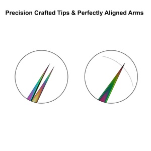 Pinces antidérapantes, pointe en fibre haute densité pour extensions de cils et sourcils, outils de beauté professionnels de précision - Product Image 4
