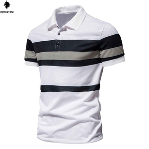 Polo en coton et en polyester pour homme avec logo personnalisé brodé motif golf solide uniforme d'entreprise vêtements de sport personnalisables - Product Image 1